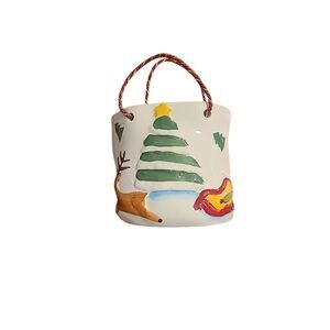 Reindeer Decor Greenbrier International Ceramic Christmas Tree Gift Bag Holiday